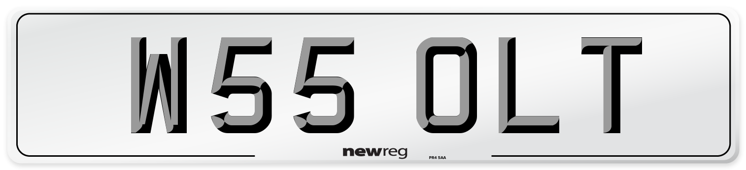 W55 OLT Number Plate from New Reg